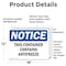 Signmission This Container Contains Antifreeze, 18 in W x Rectangle, Vinyl Decal OS-2PACK-NS-D-1218-L-18596 - alternate 4